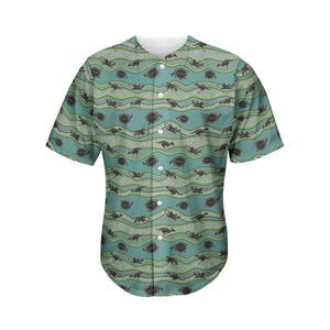 Aboriginal Animals Pattern Print Men's Baseball Jersey