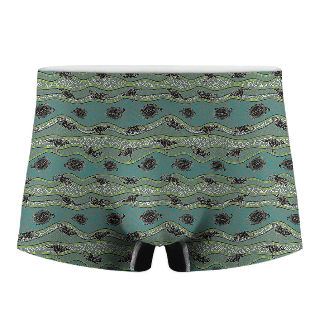 Aboriginal Animals Pattern Print Men's Boxer Briefs