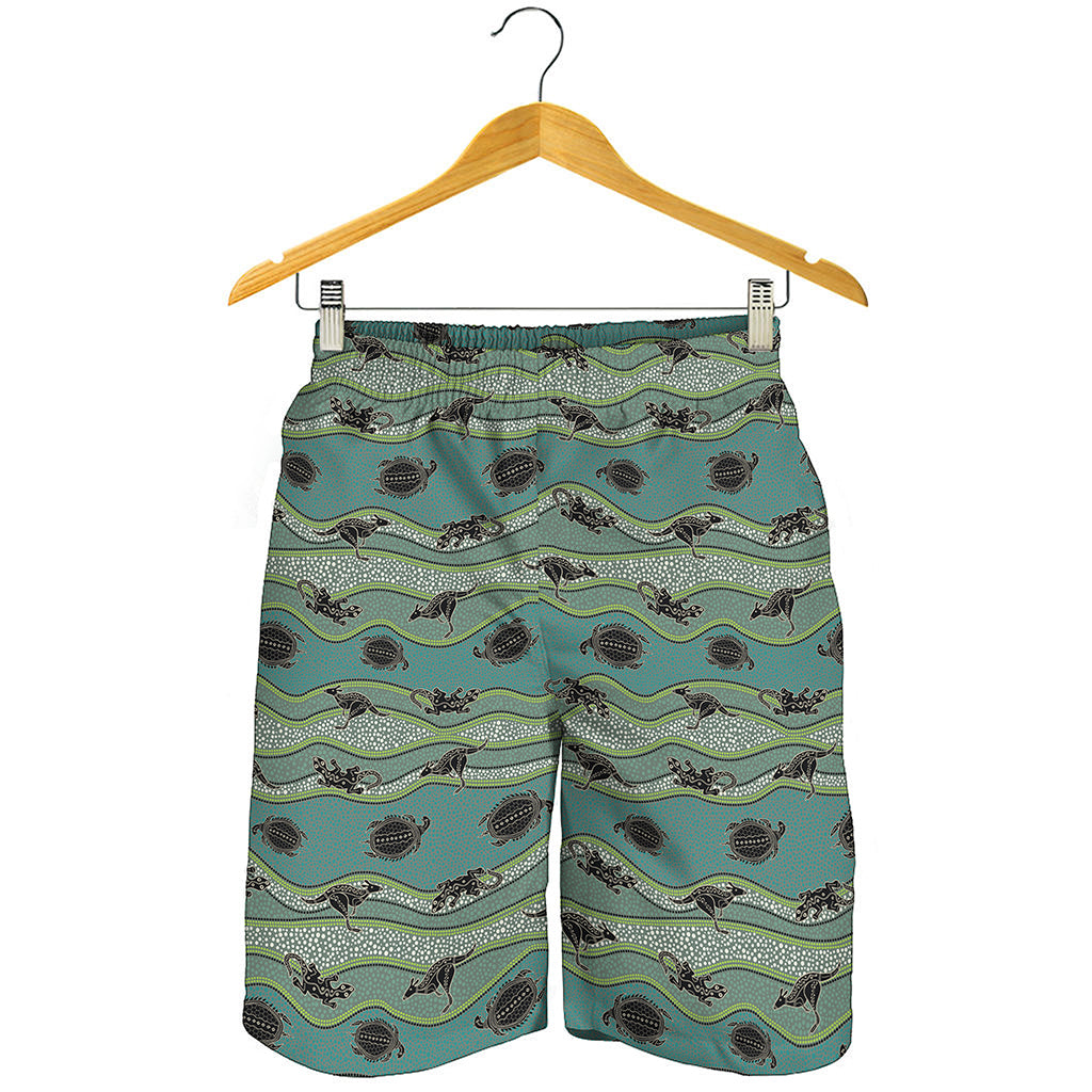 Aboriginal Animals Pattern Print Men's Shorts