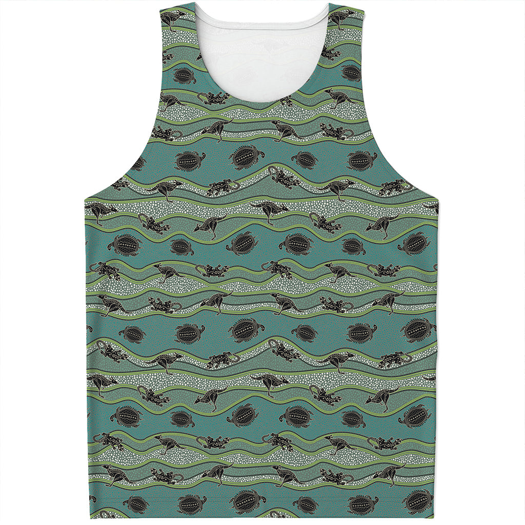 Aboriginal Animals Pattern Print Men's Tank Top