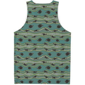 Aboriginal Animals Pattern Print Men's Tank Top