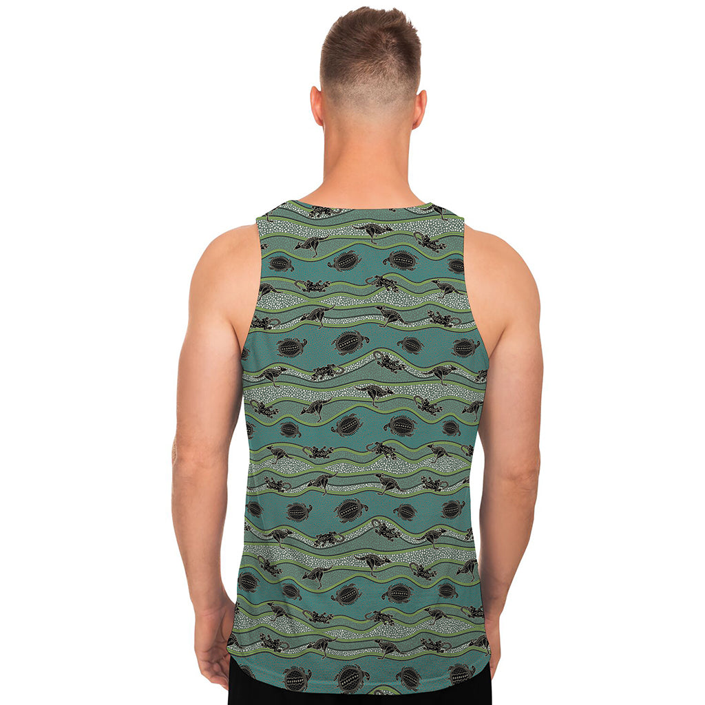 Aboriginal Animals Pattern Print Men's Tank Top