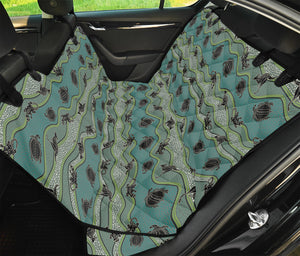 Aboriginal Animals Pattern Print Pet Car Back Seat Cover