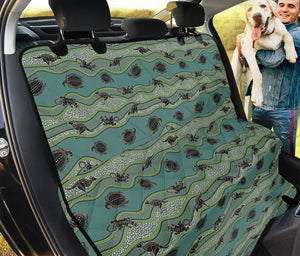 Aboriginal Animals Pattern Print Pet Car Back Seat Cover