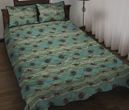 Aboriginal Animals Pattern Print Quilt Bed Set