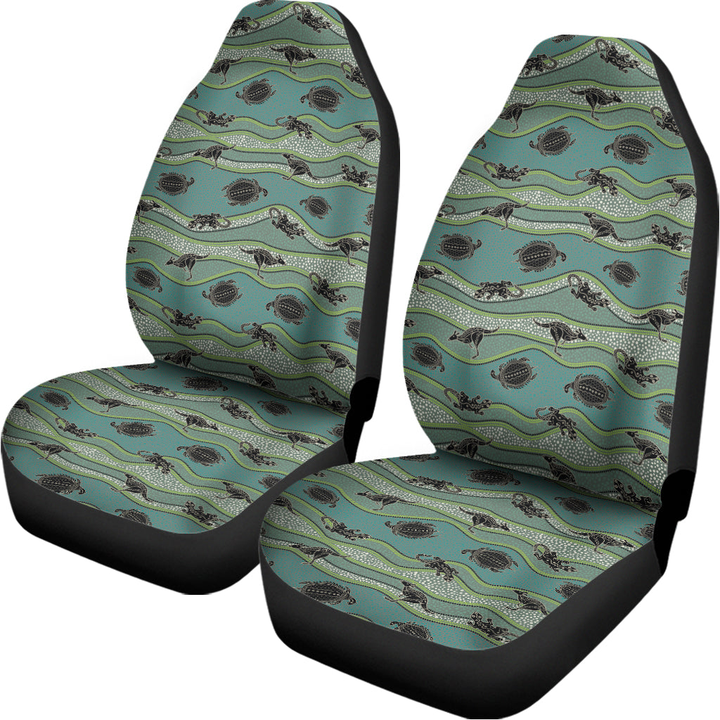 Aboriginal Animals Pattern Print Universal Fit Car Seat Covers