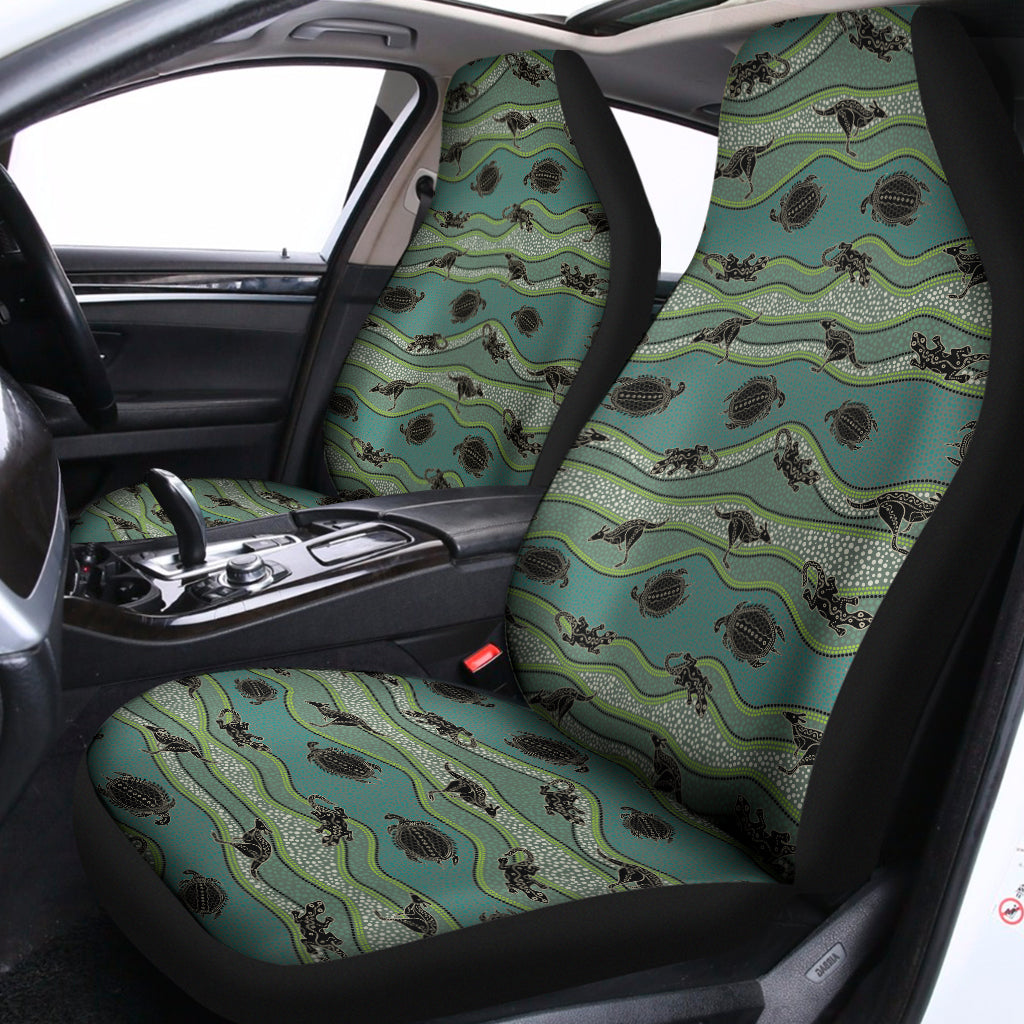 Aboriginal Animals Pattern Print Universal Fit Car Seat Covers