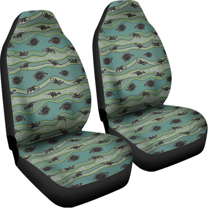 Aboriginal Animals Pattern Print Universal Fit Car Seat Covers