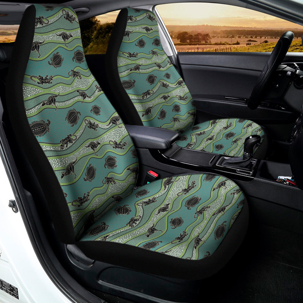 Aboriginal Animals Pattern Print Universal Fit Car Seat Covers