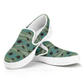 Aboriginal Animals Pattern Print White Slip On Sneakers