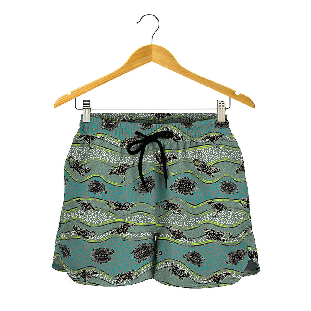 Aboriginal Animals Pattern Print Women's Shorts