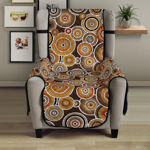 Aboriginal Art Dot Pattern Print Armchair Protector