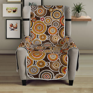 Aboriginal Art Dot Pattern Print Armchair Protector