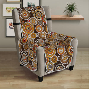 Aboriginal Art Dot Pattern Print Armchair Protector