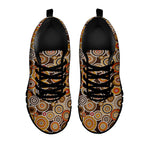 Aboriginal Art Dot Pattern Print Black Sneakers