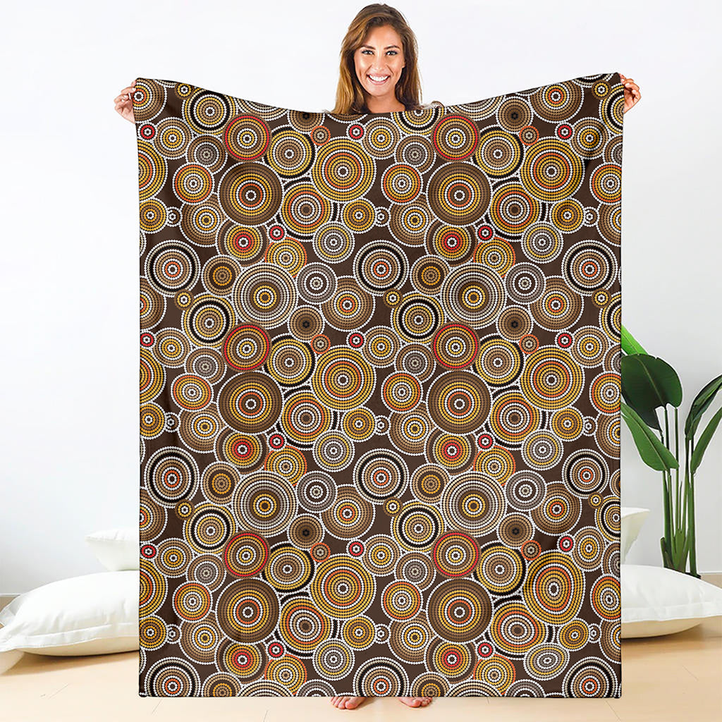 Aboriginal Art Dot Pattern Print Blanket