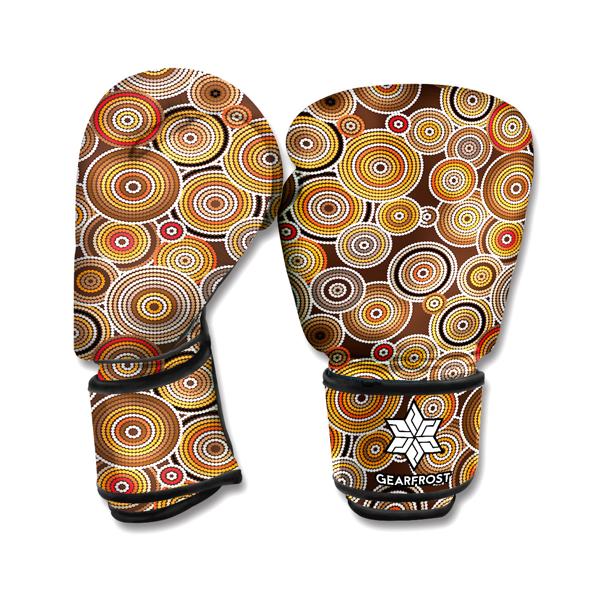 Aboriginal Art Dot Pattern Print Boxing Gloves