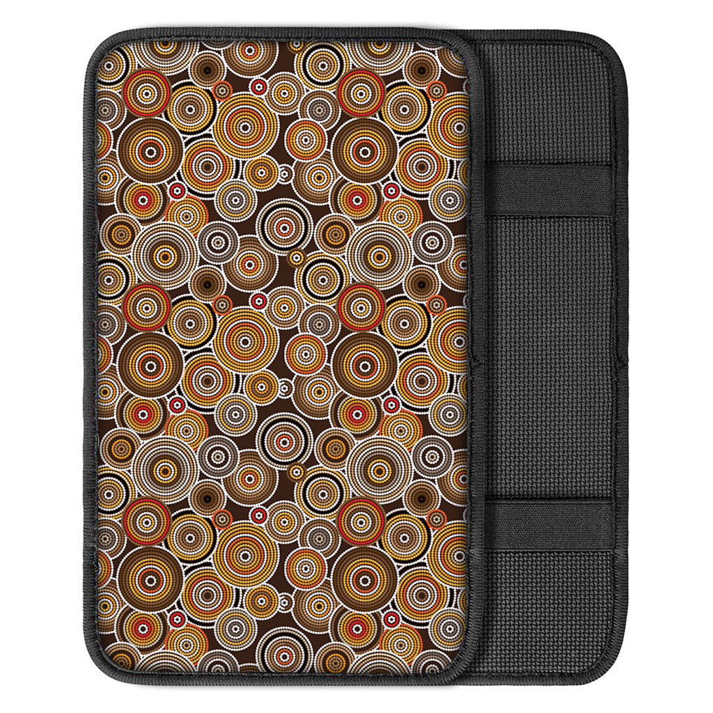 Aboriginal Art Dot Pattern Print Car Center Console Cover
