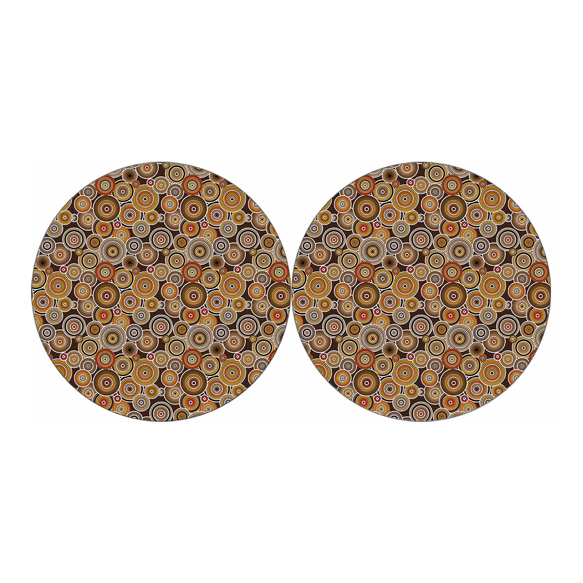 Aboriginal Art Dot Pattern Print Car Coasters