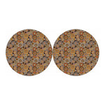 Aboriginal Art Dot Pattern Print Car Coasters