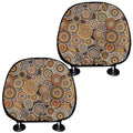 Aboriginal Art Dot Pattern Print Car Headrest Covers