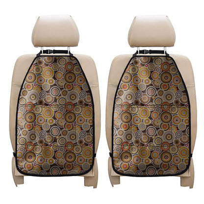 Aboriginal Art Dot Pattern Print Car Seat Organizers