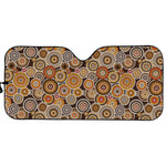 Aboriginal Art Dot Pattern Print Car Sun Shade