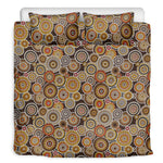 Aboriginal Art Dot Pattern Print Duvet Cover Bedding Set