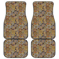 Aboriginal Art Dot Pattern Print Front and Back Car Floor Mats