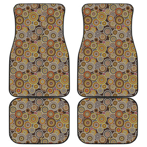 Aboriginal Art Dot Pattern Print Front and Back Car Floor Mats