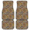 Aboriginal Art Dot Pattern Print Front and Back Car Floor Mats