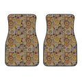 Aboriginal Art Dot Pattern Print Front Car Floor Mats