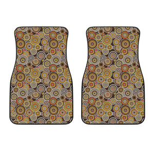 Aboriginal Art Dot Pattern Print Front Car Floor Mats