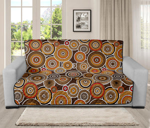 Aboriginal Art Dot Pattern Print Futon Protector