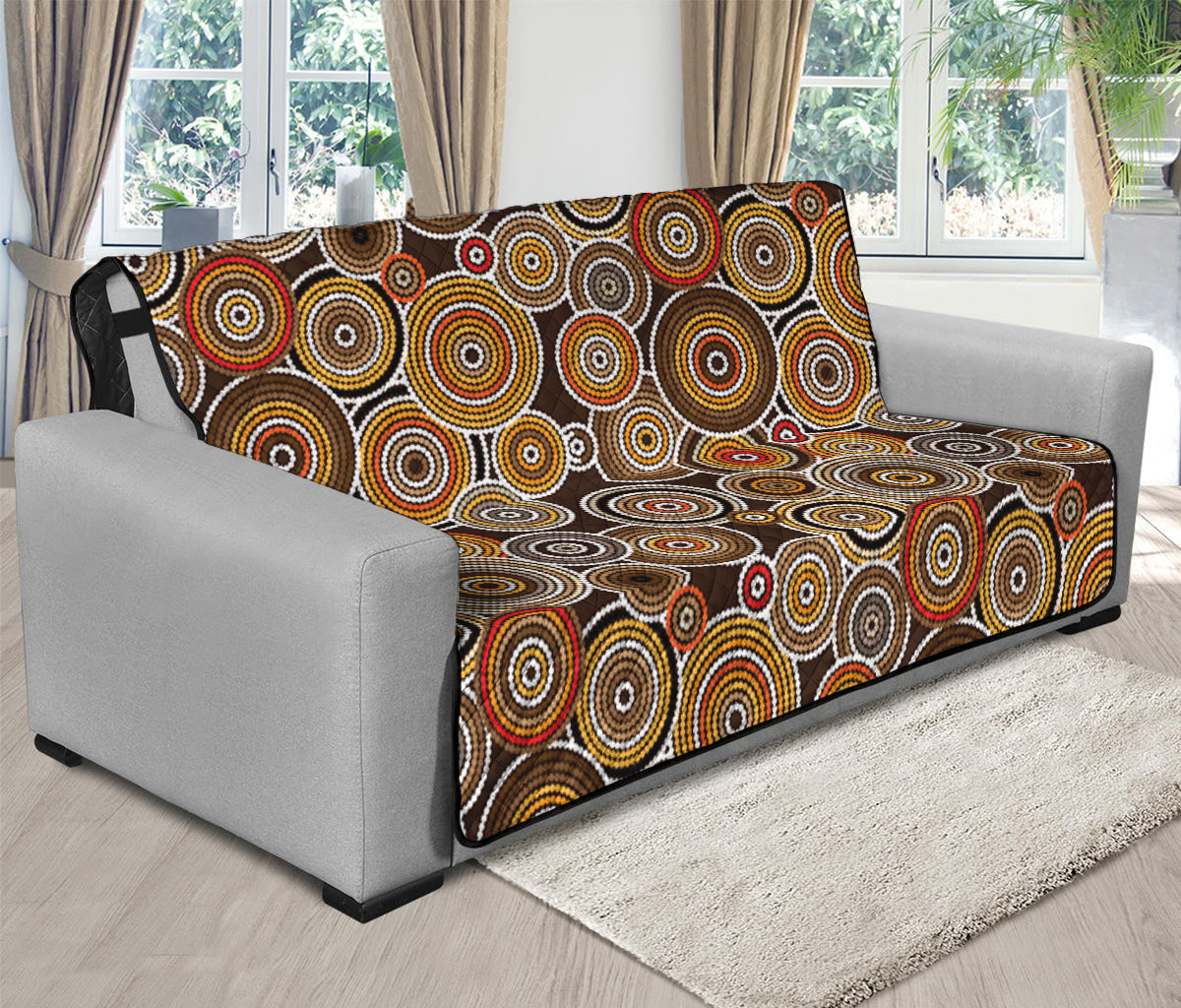 Aboriginal Art Dot Pattern Print Futon Protector