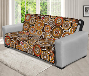 Aboriginal Art Dot Pattern Print Futon Protector