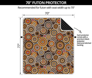 Aboriginal Art Dot Pattern Print Futon Protector