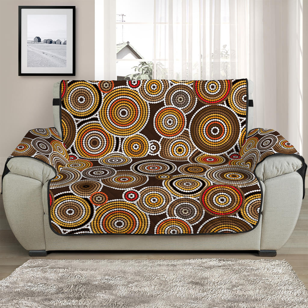 Aboriginal Art Dot Pattern Print Half Sofa Protector