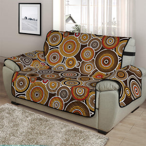 Aboriginal Art Dot Pattern Print Half Sofa Protector