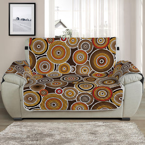 Aboriginal Art Dot Pattern Print Half Sofa Protector