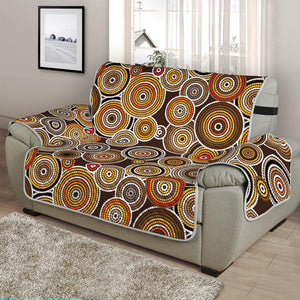 Aboriginal Art Dot Pattern Print Half Sofa Protector