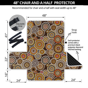 Aboriginal Art Dot Pattern Print Half Sofa Protector