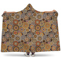 Aboriginal Art Dot Pattern Print Hooded Blanket