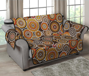 Aboriginal Art Dot Pattern Print Loveseat Protector