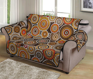 Aboriginal Art Dot Pattern Print Loveseat Protector