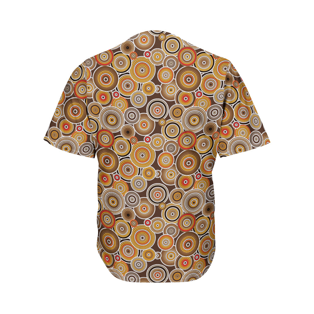 Aboriginal Art Dot Pattern Print Men's Baseball Jersey