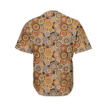 Aboriginal Art Dot Pattern Print Men's Baseball Jersey