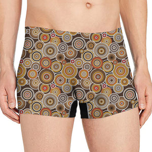 Aboriginal Art Dot Pattern Print Men's Boxer Briefs