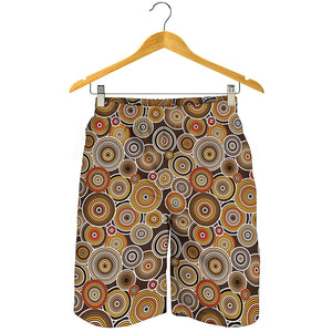 Aboriginal Art Dot Pattern Print Men's Shorts