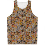 Aboriginal Art Dot Pattern Print Men's Tank Top